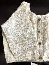 Pure Hakoba Off White Non-padded Blouse with free Belt